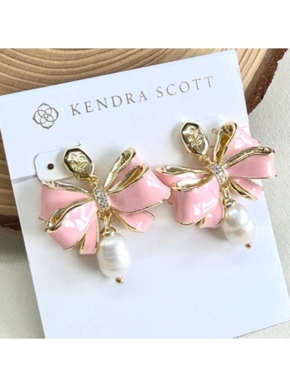 Kendra Scott x LoveShackFancy Pearl Bow Earrings